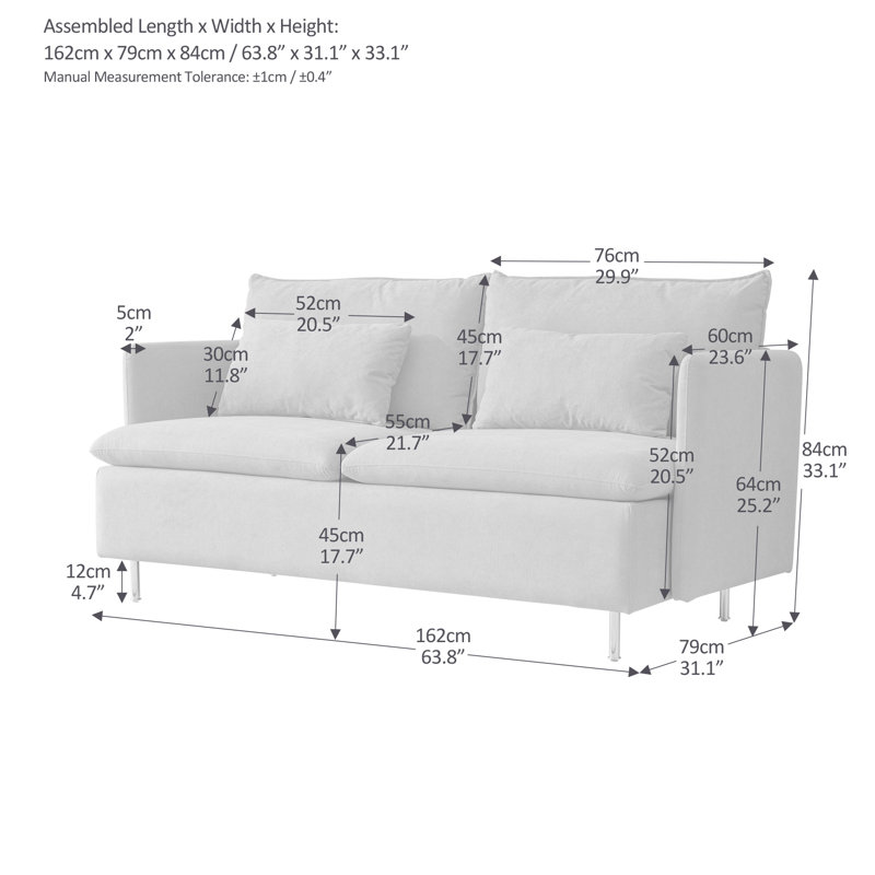 Causeuse Gerdje, Mélange de lin beige