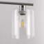 Luminaire suspendu linéaire en verre à intensité variable pour îlot de cuisine à 5 lumières de 5,9 po (l) à hauteur réglable-112011162-112011163-112136982