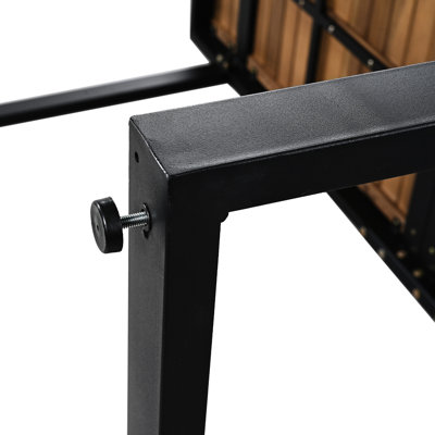 Ensemble de salle à manger d'extérieur 7 pièces, gris - Table et chaises de patio avec coussins amovibles, bois et acier robustes, tissu imperméable, trou pour parasol inclus pour 7 pouces de structure en acier coloré, - Tissus