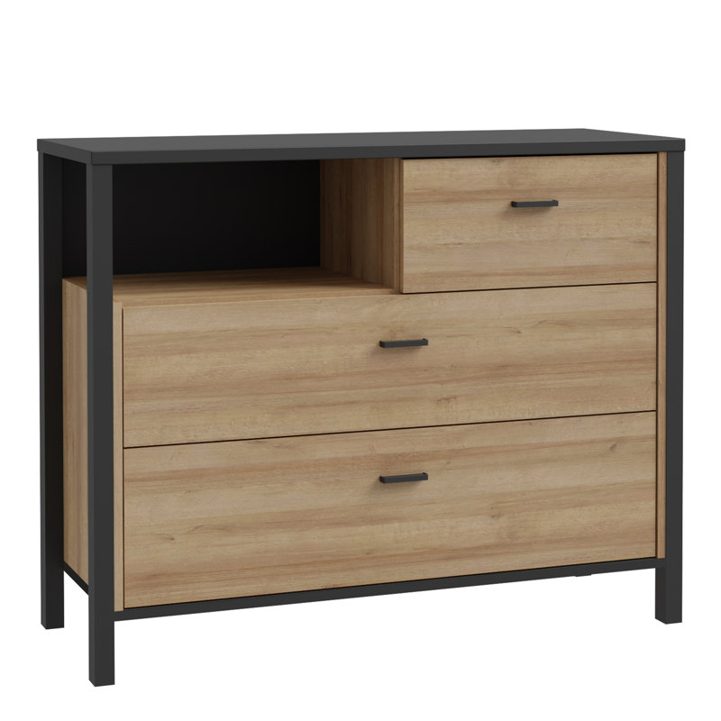 Abhiraj 104.8cm W 3 - Drawer Chest of Drawers