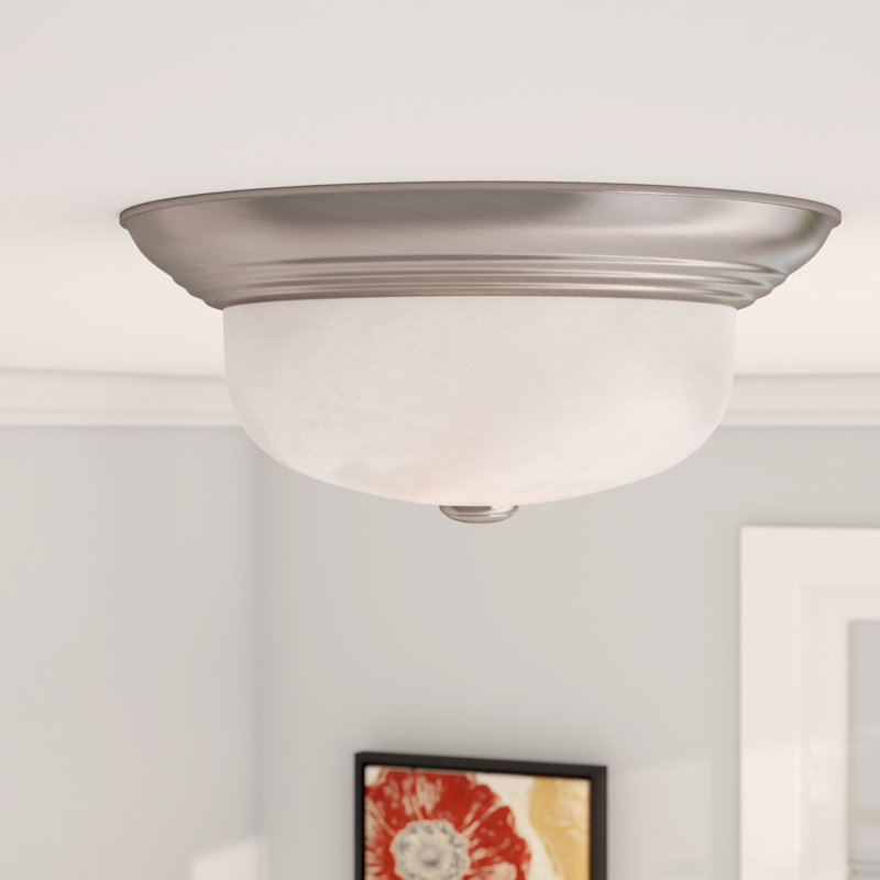 Plafonnier encastré simple à 2 lumières Cobleskill, H 4,875 po x l 11,375 po / non