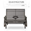Banc oscillant d'extérieur pour 2 personnes avec structure en acier thermolaqué, mouvement coulissant en douceur et tissu en filet durable pour le patio et le jardin