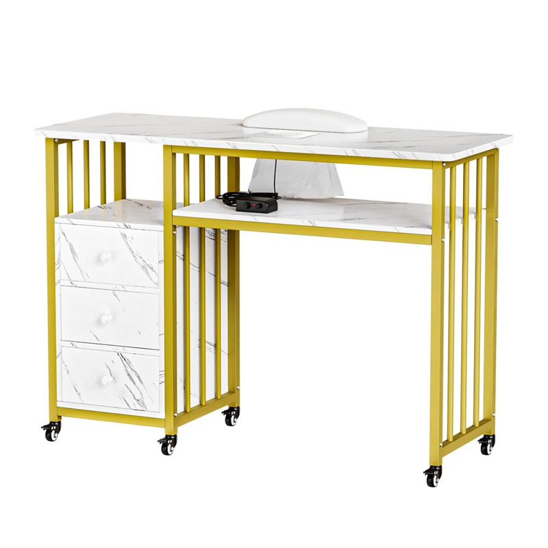 Table de manucure avec collecteur de poussière