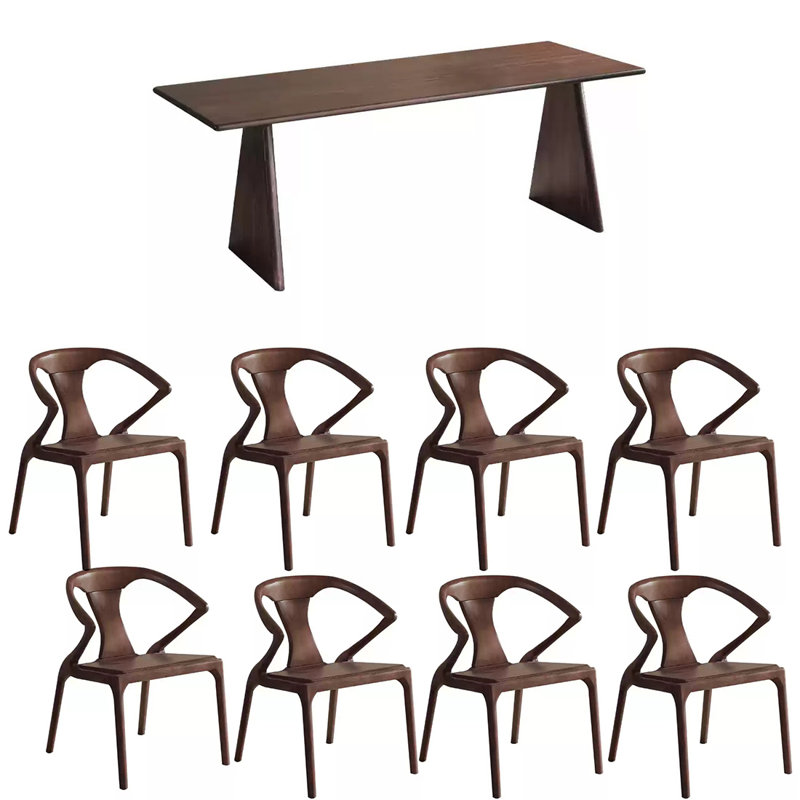 Solid wood modern dining table sets., 29.53"H x 94.49"L x 35.43"W