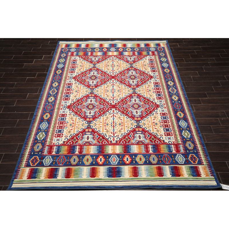 Tapis oriental en laine ivoire / rouge Oriental