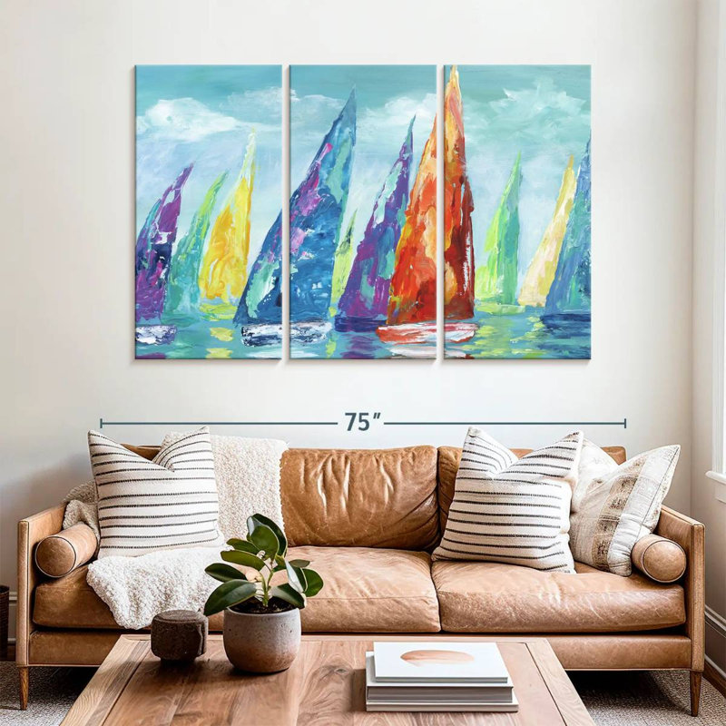 Mehar Fine Day Sailing II, 42" H x 65" W