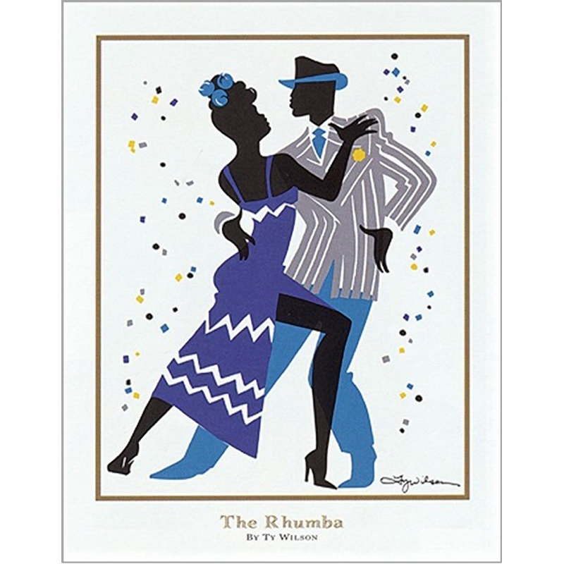 Impression d’art graphique, "The rumba" par Ty Wilson, H 14 po x l 11 po x P 0,1 po, Papier non encadré