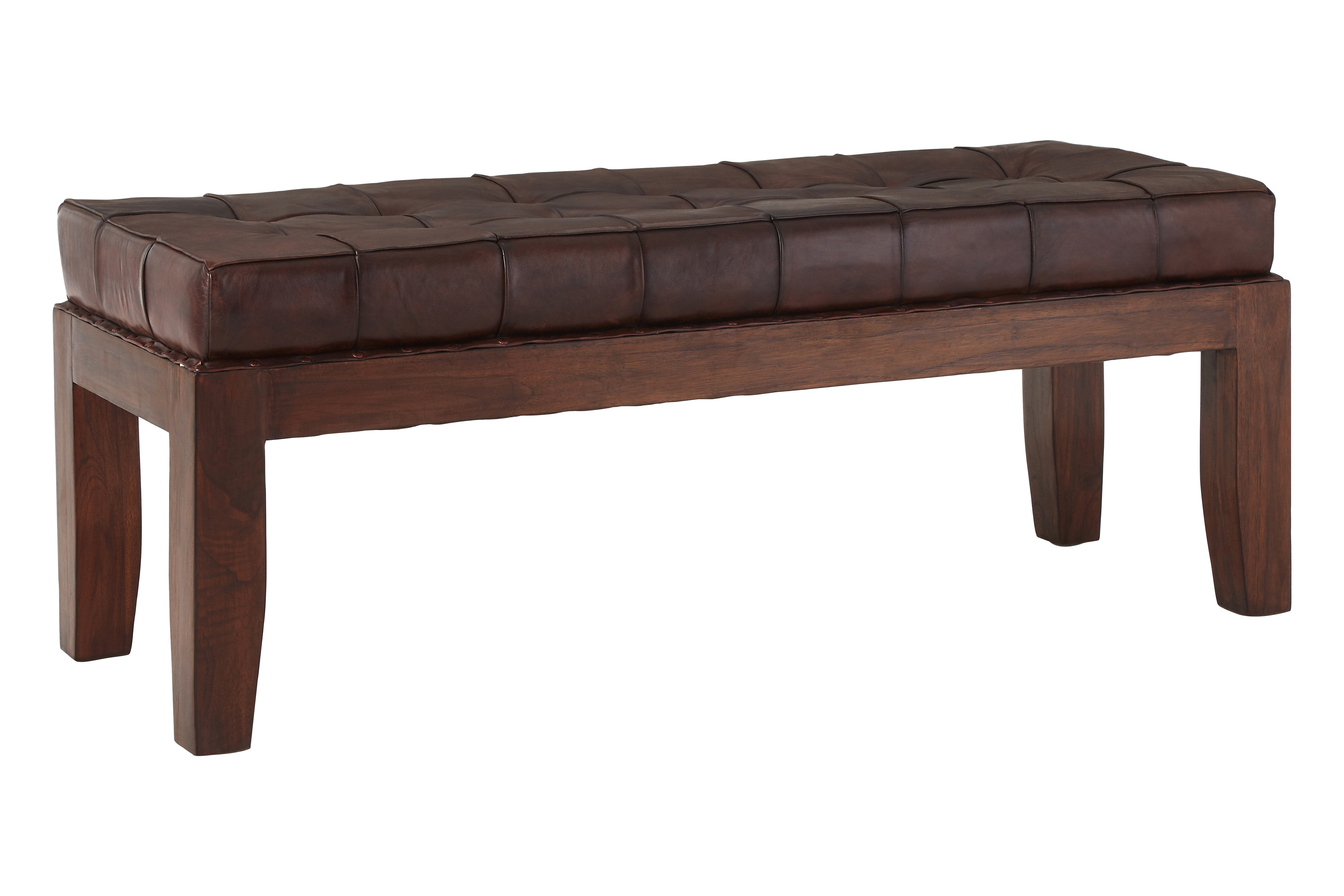 Williston Forge Adamson Genuine Leather Bench & Reviews | Wayfair.co.uk