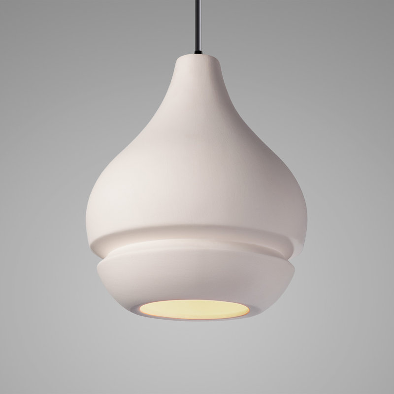 Sevenoaks 1 - Light Single Pendant, Brushed Nickel, Incandescent, Bisque