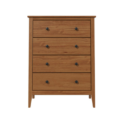 Commode 4 tiroirs en bois massif