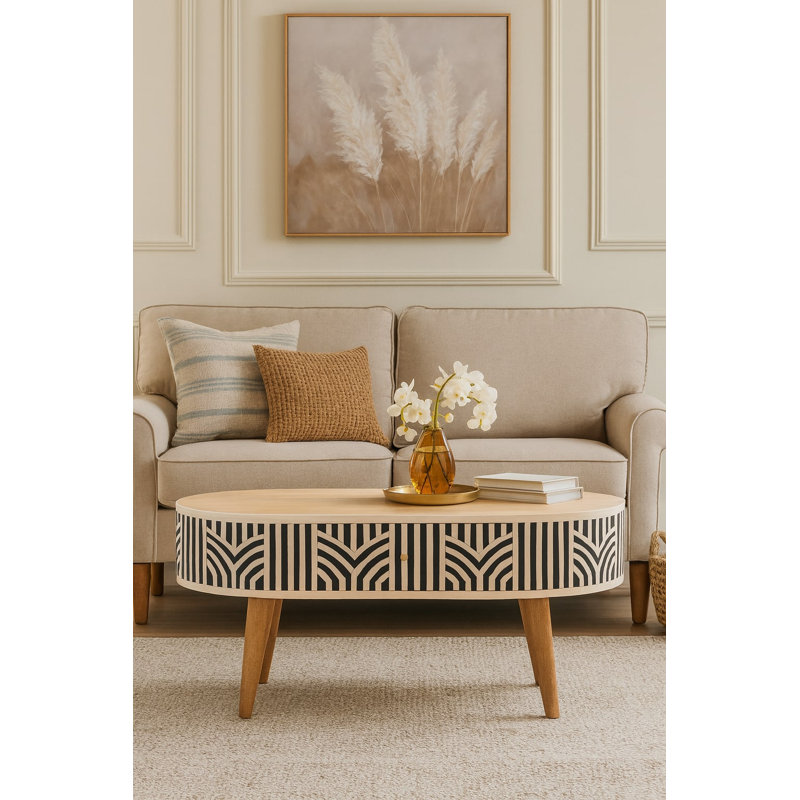 Solid Wood Coffee Table with Storage