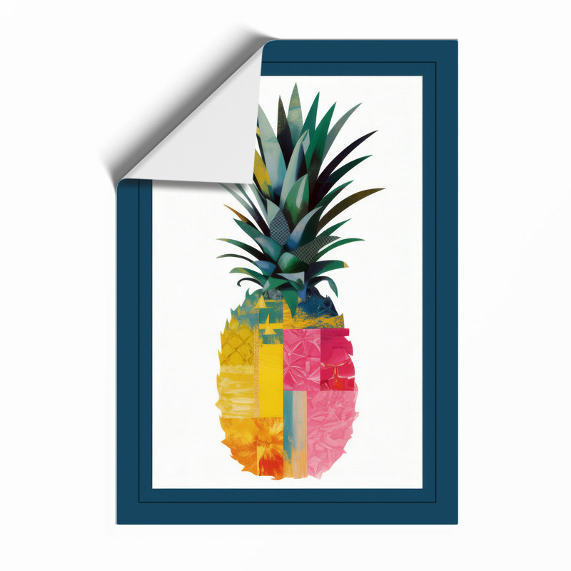Split Pineapple Botanical - Framed Print, A3 - 42.0 x 29.7 cm, Unframed