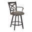 Tabouret pivotant à hauteur de comptoir de 26 po Julia Alegra en tissu irlandais performance brume avec une finition gris Firestone peinte à la main-95193259-95193255-29249861