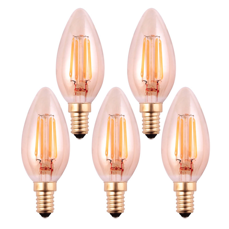 4W E14 Dimmable LED Candle Light Bulb Amber