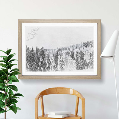 Winter Trees in Abstract - Picture Frame Graphic Art Print