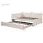 Lit de jour double rembourré en L avec lit simple
Taille gigogne et ports USB, beige-1836518352