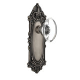 Victorian Plate with Oval Clear Crystal Door Knob