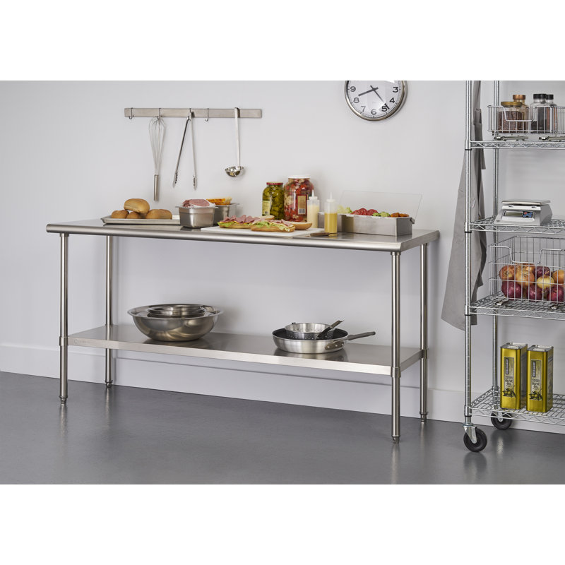 Reck Metal Prep Table, 34.7" H x 72" W x 24" D