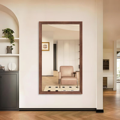 60"x36" Large Modern Wall Mirror With Yellow + Coral Aluminum Frame, Lightweight Design, All - Round Reflection Extra Vision, Ideal For Bathroom, Bedroom, Living Room