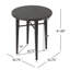 Table de bar d'extérieur, élément de formation en fer et toutes saisons, H 41 po x l 32,5 po, construction multi-marques brun reconnaissable, hauteur, largeur, longueur, couleur principale