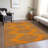 Norelia Orange Washable Indoor-Outdoor Rug - -1554112450