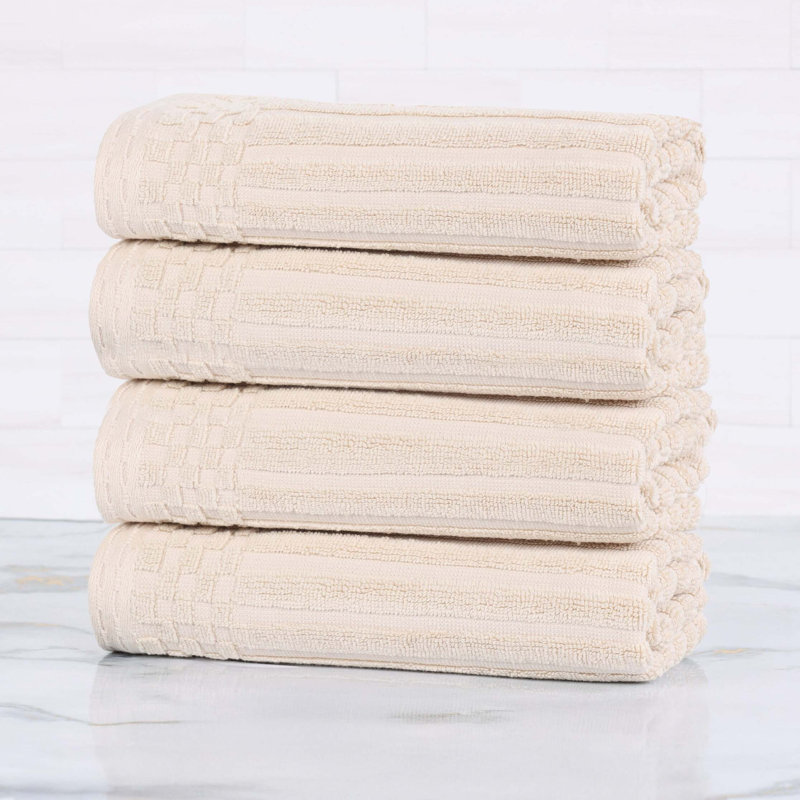 Ensemble de serviettes en coton Kleiman, Ivoire ivoire
