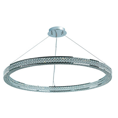 Lustre unique en forme de roue à DEL à 1 lumière Ambrose