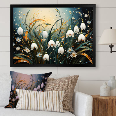 «Mountain Snowdrops Charm In Winter», reproduction sur toile
