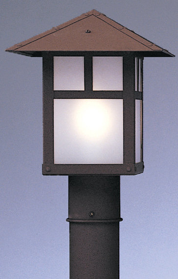 Tête de lanterne d'extérieur 1 lumière McLoud, Vide, Noir satiné, Crème
