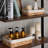 Wicker Storage Basket with Liner and Wood Handle for Bathroom, Living Room, Water Hyacinth-1770343402