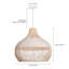 Calpella - Luminaire suspendu en rotin naturel et blanc-721762529
