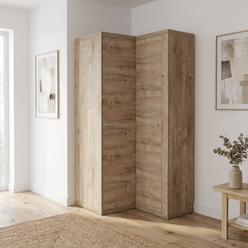 Corner Wardrobe Natural