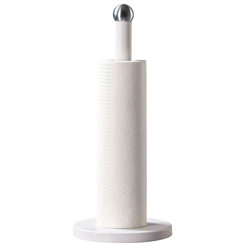 Stainless Steel Freestanding Paper Towel Holder, Matt White