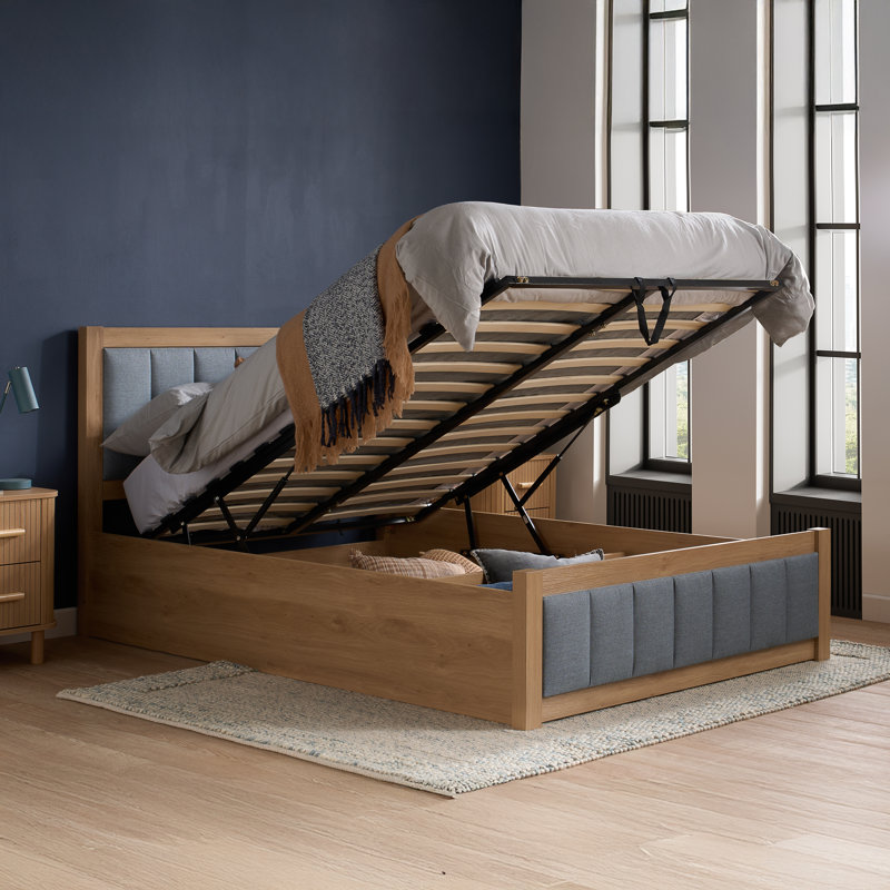 Bolme Ottoman Bed Grey, Double (4'6)