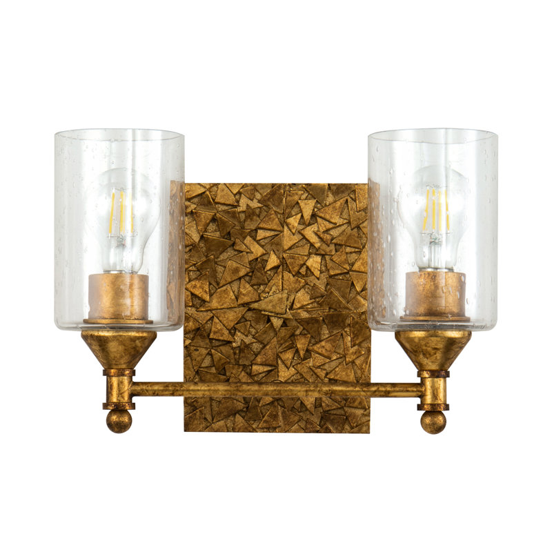 Mosaic 2-Light Vanity Light In Gold, Gold
