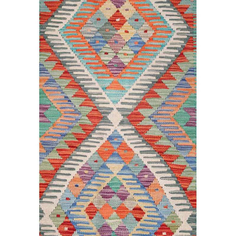 Kilims, Flatweaves And Dhurries Flatweave Oriental Area Rug in Orange