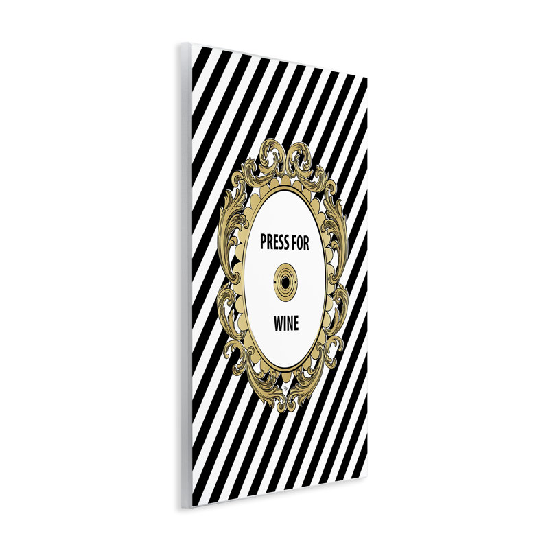 «Classy & Chic Press for Wine», art mural par Martina Pavlova, H 15 po x l 10 po
