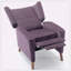 Chenille Wingback Recliner Chair-1605115964