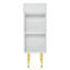 Meuble-lavabo blanc 21,6 po, armoire combinée, meuble de rangement pour salle de bain, lavabo simple en céramique, rangement sur le côté droit-118003206
