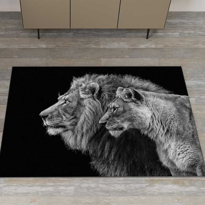Soft Pile Printed Rug with an Intricate Geometric Design Ideal for Enhancing the Look of Any Contemporary Living Space