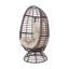 Charmant fauteuil à œufs pivotant pour la cour arrière - style panier avec lit à eau confortable - l 30,25 po x H 57,52 po x P 28,18 po