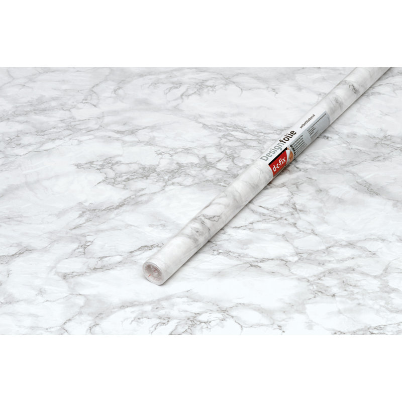 Rouleau de papier peint autocollant L 6,5 pi x l 17 po Acisclo Slate, Gris / argent