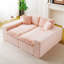 Canapé 4 places en velours rose