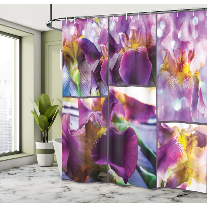 Shower Curtain with Hooks Included, 75"H x 69"W
