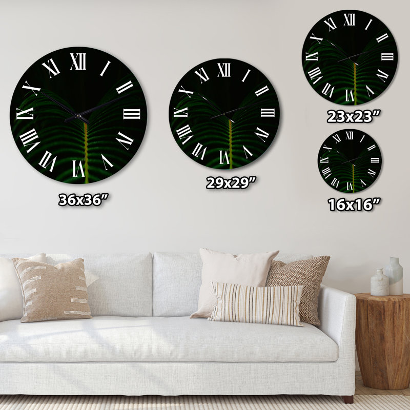 Horloge murale tropicale, Surdimensionné