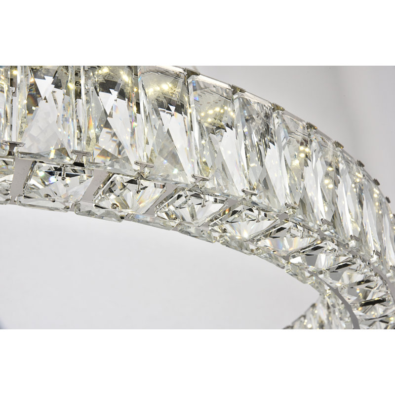 Sunderland - Light LED Pendant, Chrome, 3" H x 31" W x 31" D