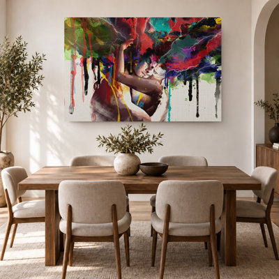 «Lover’S Kiss Couple», reproduction d'art sur toile