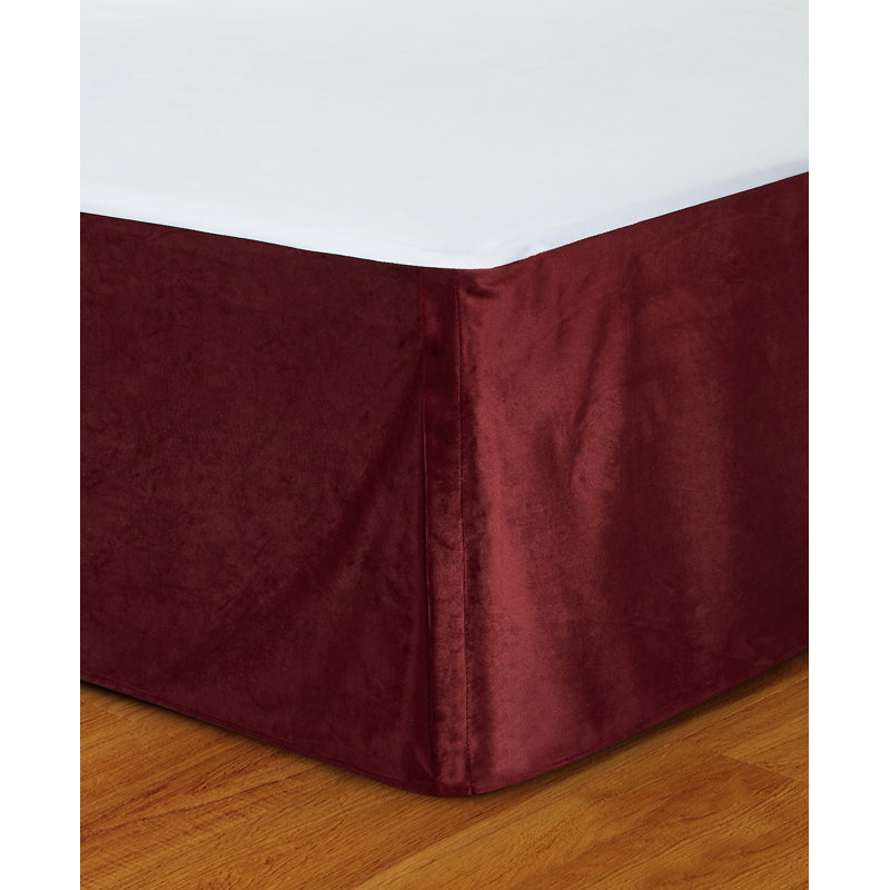 Ensemble d'édredon en polyester Bordeaux, Édredon pour grand lit + 2 taies décoratives sta
