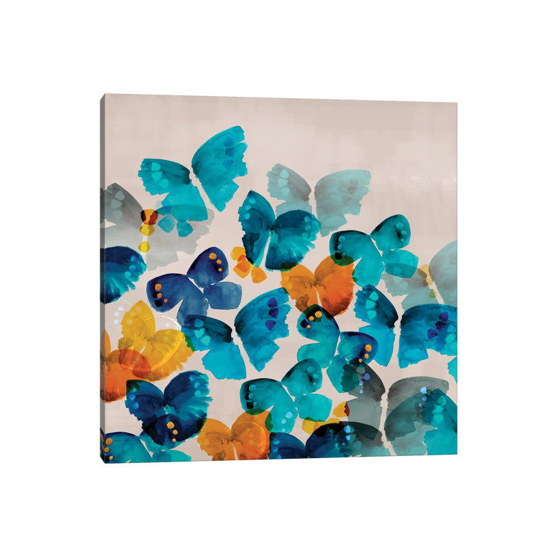 Free To Fly by Northern Lights - Wrapped Canvas Painting, 30.48cm H x 30.48cm W x 1.91cm D