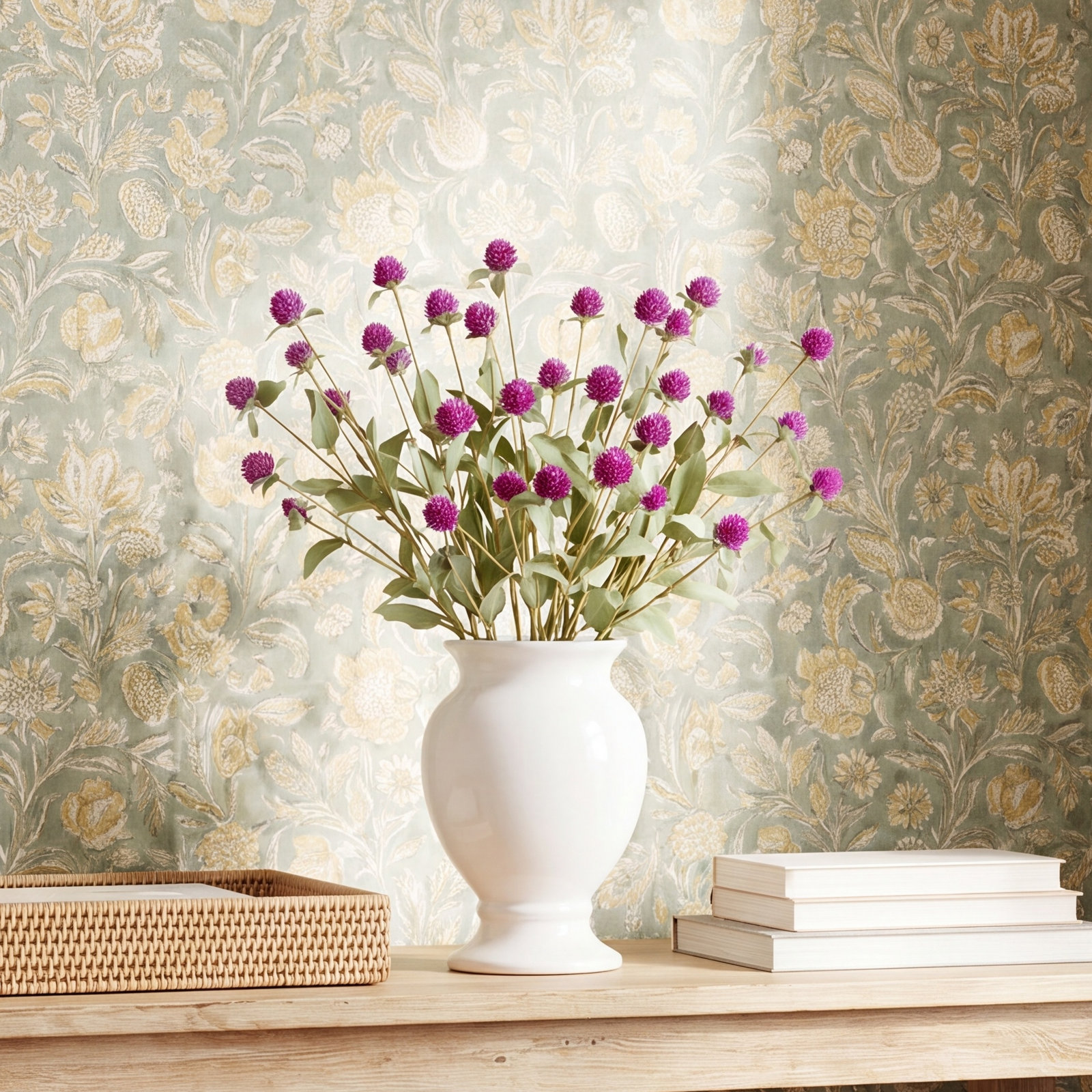 Rimma Gomphrena Stems, Red